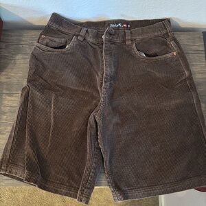 Quicksilver men’s brown corduroy shorts size waist 34
